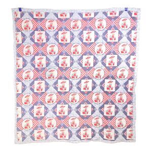 Vintage Petticoats & Pantaloons Holly Hobbie Style Quilt Handmade Red Blue